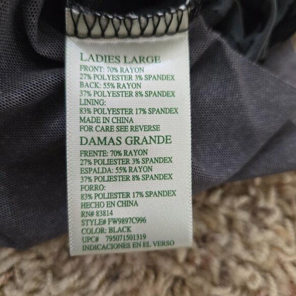 Tangerine Womens Black w/Gray Back Tank Top Size Large - Picture 5 of 6